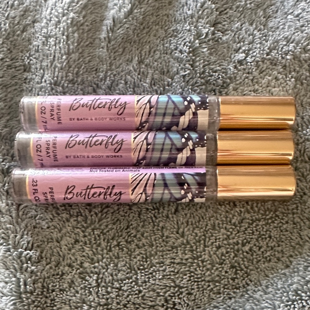 (3) Bath & Body Works Butterfly Perfume Rollerball Trio - .23fl oz